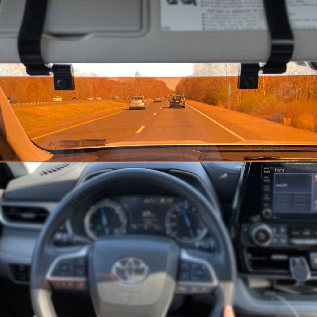 Copper Car Visor Extender Polarized Anti Glare Visor Glare Guard