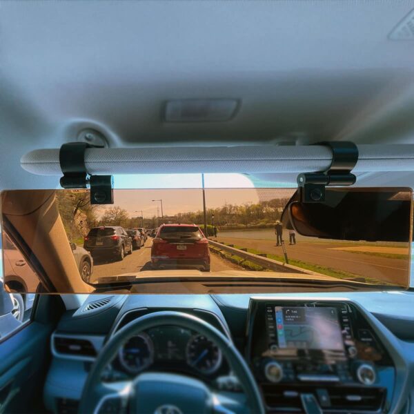 Anti-Glare Sun Visor For Car,Car Shade For Sun Protection And Shading,Block UV Rays 97.4%&HD Visor Extender All Season Fit For Trucks SUVs