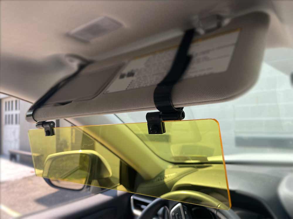 Day Night Grey Yellow HD Sun Visor Extension For Cars SUVs Solid Secure  Holding