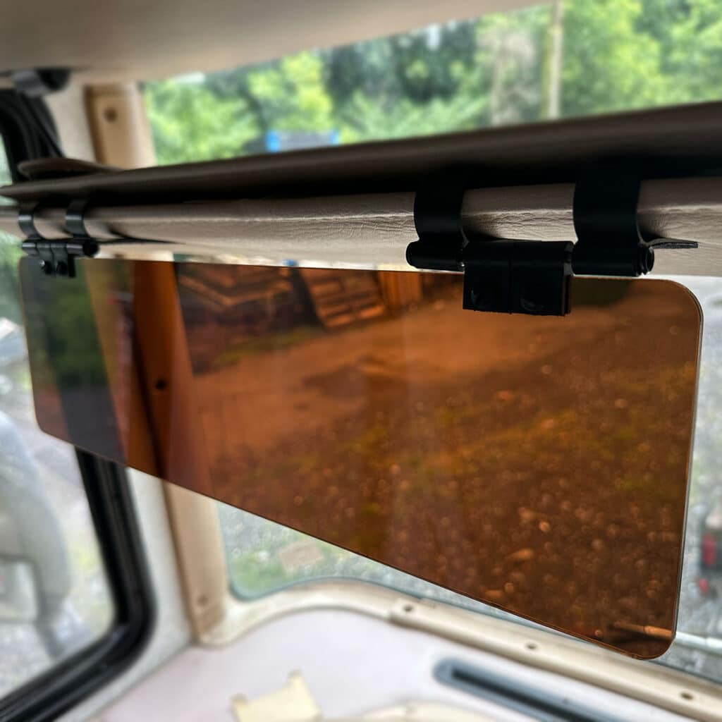 Copper Polarized Truck Visor Extender RV's & Trucks Glare Guard